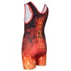 Wrestling Singlet por KO Deportes Gear: Phoenix diseño, black orange