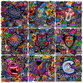 300 PCS Funny Neon Stickers Bulk.Cool Meme Stickers Packs for Adults Kids Teens Mens.Waterproof Vinyl Cute Sticker for Water Bottle Laptop Scrapbook Skateboard Car Helmet Hat