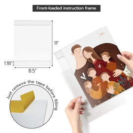 KSacry 8 Pcs Acrylic Sign Holder 8.5 x 11, Vertical Wall Mount Sign Holders with Adhesive, Clear Plastic Frames Paper Display Sign Holders for Office, Home, Store, Restaurant - No Drilling