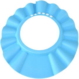 Spendeal Baby Shower Cap Bathing Hair Wash Cap Hat, Bath Protection Shield for Eyes & Face Soft Adjustable Visor Hat for Toddler, Kids, Children, Shampoo Shower Bathing Protection Bath Cap (Blue)