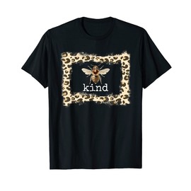 Be Kind Bee Kind Women Inspirational Teacher Leopard T-Shirt