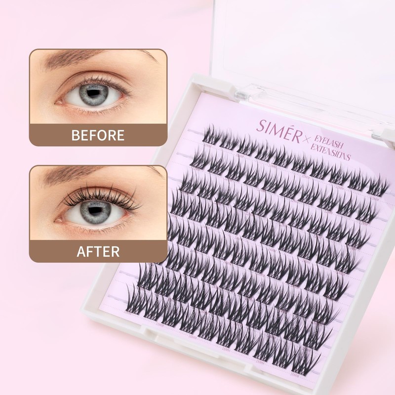 Lash Clusters 80 Pcs Cluster Lashes Natural Look DIY Eyelash