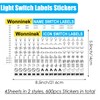 Wonninek Light Switch Labels 600PCS Waterproof Electric Breaker Panel Label