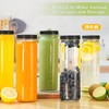 [8 Pack] 20 Oz Glass Juicing Bottles w Airtight Lids