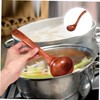 FELTECHELECTR Wooden Soup Ladle with Long Handle Solid Spoon for