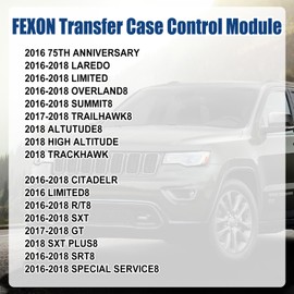 FEXON Transfer Case Control Module Compatible with Jeep Grand Cherokee Dodge Durango 2016 2017 2018 with 2-Speed Replaces 68250124AD 68250124AB 68250124AA