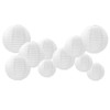 GAKA FAVOR 10Pcs White Paper Lanterns Set, Hanging Paper Lanterns