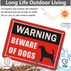 Beware of Dog Signs, 10x 7 Inches Metal Dogs Warning