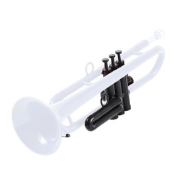 PAMPET Professional Plastic Bb Trumpet Student Trumpet Set for Student Beginner With 7C Mouthpiece and 3C Mouthpiece Bb Trumpet Instrument, White