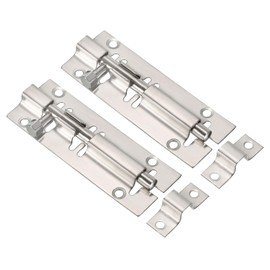PATIKIL Door Barrel Bolt Latch 4Inch, 2 Pack Stainless Steel Security Latch Sliding Bolt Latch Lock for Gate Door Window