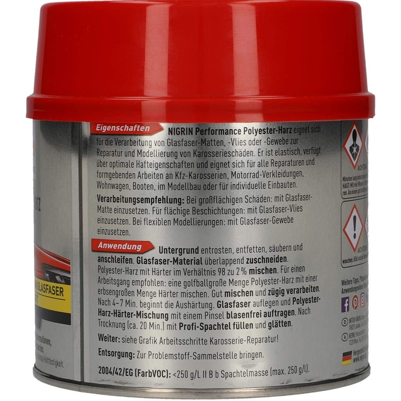 Nigrin 72118 Performance Polyester Resin 500g