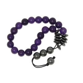 Jeannieparnell N3 PA - Greek Style Loose Strung Prayer Beads 10mm Dyed Purple Agate Gemstone Beads Handmade