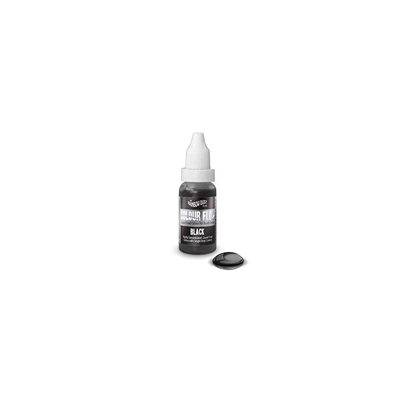 Rainbow Dust Liquid Colour Black 16ml - Liquid Air Brush