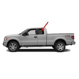 Driver Left Side Rear Access Door Quarter Window Quarter Glass Compatible with Ford F150 2 Door Super Cab 2004-2014 Models