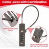 Combination Cable Lock - 3 Retractable Locks (11.8", 23.6", 47.2")