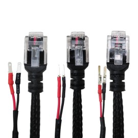 HaeKap 3pcs 16.5" RJ11 Radar Detector Hardwire Power Cord Mirror Wire Plug Tap with Inline Fuse Mount Compatible with Escort/Valentine 1/ Uniden R1 R3 R4 R5 R7 R8/ Cobra, Plug and Play