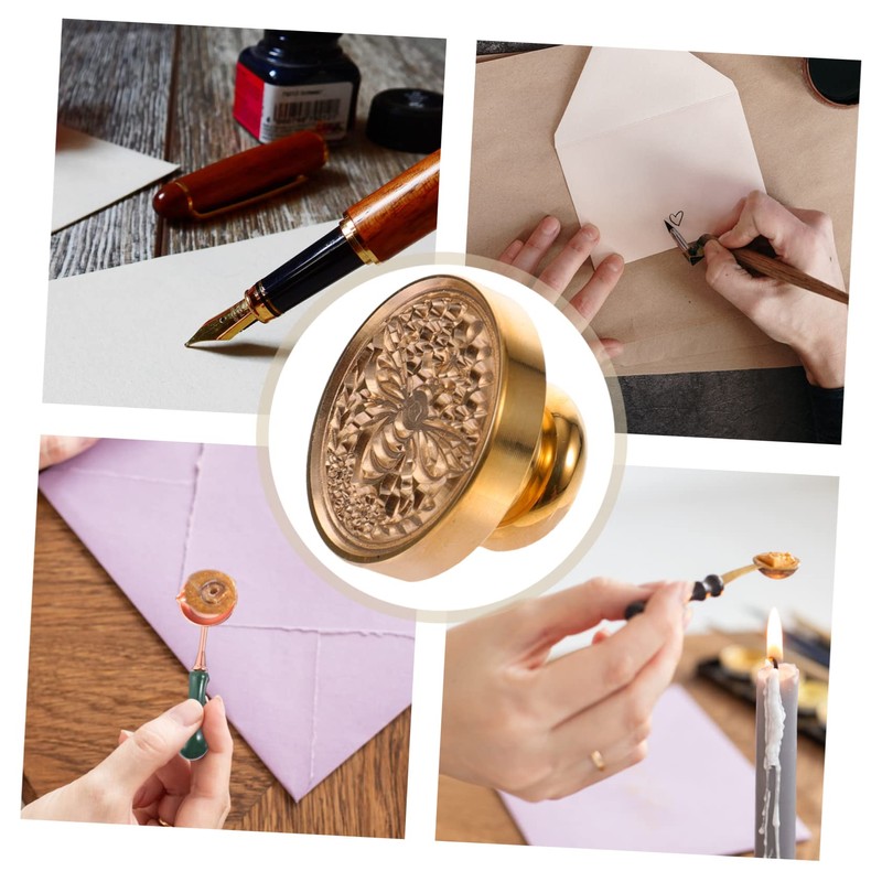 OSALADI Bee Pattern Wax Seal Stamp Head Sealing Stamp for