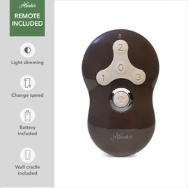 Hunter Fan 48 inch Modern Ceiling Fan in Noble Bronze with LED Light kit and Remote Control (Renewed)