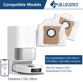14 Pack Dust Bags Replacement for Dreametech L10s Ultra / L10 Ultra / L20 Ultra Robot Vacuum Accessories Parts