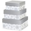 NW Silver Snowflakes Large Nested Boxes - 3 Piece Set