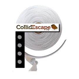 CollidEscape Window Decals to Prevent Bird Strikes - Dot Tape - Bird Window Strike Prevention - Bird Window Film- .5 inch white dots on an 82 foot roll - Cover 3 to 5 Residential Windows