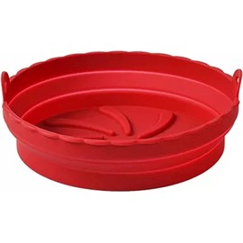 MY DEVELOPMENT Air Fryer Silicone Liners | Heat Resistant Silicone Air Fryer Liners | Food Safe Non Stick Liners for Air Fryer Basket | Reusable Airfryer Liners Silicone | Set Of 1 – Red