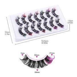 TOVINANNA 7 Pair Lash Clusters Women's False Eyelashes Curl for Diy Extensions Party Wedding