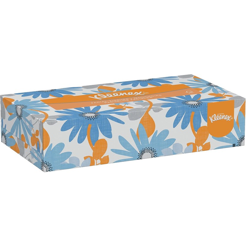 White Facial Tissue, 2-Ply, White, Pop-Up Box, 100 Sheets/Box
