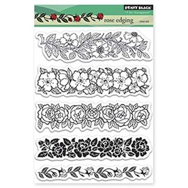 Penny Black Rose Edging Decorative Stamp