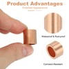 uxcell 3/8"(10mm) Wire Rope Stop Sleeve, Copper Crimping Loops Sleeve