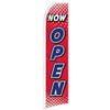 Now Open Red & White Swooper Advertising Flag - Perfect