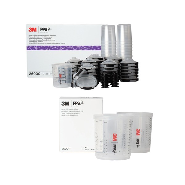 3M 3M 26000 PPS 2.0 Spray Gun Cup, Lids and