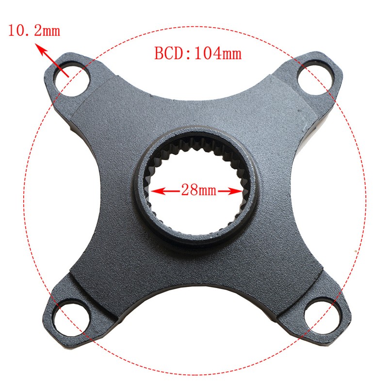 104BCD 42T Bike Chainring Chain Wheel Gear Adapter for Mid