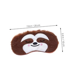 Baluue 2pcs Cartoon Animal Plush Sleep Masks for Soft Blackout Eye Masks with Light Blocking Adorable Design for Home Travel and Office Nap