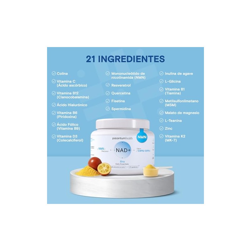 Nad Nmn 500mg Resveratrol Fisetina Spermidina Quercetina Nutrientes Esenciales Suplemento