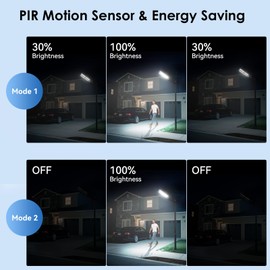 CNOIJUTS 2 Pack Solar Street Lights Outdoor Waterproof 6500K 13000LM LED Solar Flood Lights Dusk to Dawn Parking Lot Light with Motion Sensor and Remote Control for Commercial Area Lighting Yard