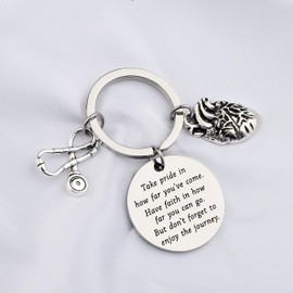 ENSIANTH Cardiologist Gifts Anatomy Cardiologist Keychain Graduation Gifts Cardiologists Nurse Doctor Gifts for Medical Students Anatomical Heart Jewelry (silver)