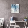 Abstract Wall Art Canvas Picture: Blue and Gray Artwork Modern
