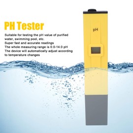 PH Value Meter PH Tester 0.00-14.00 Digital PH Meter Pen ±0.1 pH Highly Accurate for Drinking Water Hydroponics Aquarium Swimming Pool Water Quality Test Tool