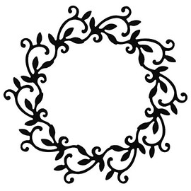 Cutting Template, Wreath, Diameter 10.3 cm, Suitable for Standard Die Cutting Machines, Stencil for Designing Card Toppers, Pendants, Greeting Cards, Christmas, Advent, Winter, Decorative Wreath