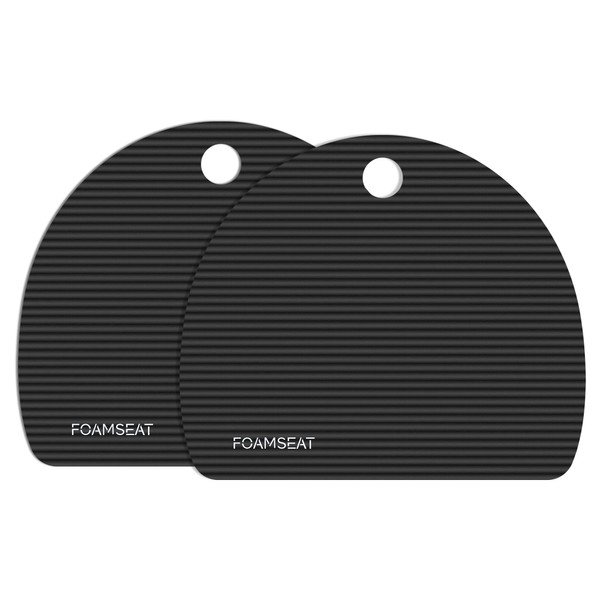 FOAMSEAT Stadium Seat Cushion, Bleacher Cushion, Portable and Waterproof Seat Cushion, Perfect for Outdoor Events Use (15 * 13 * 1 inch, Black, 2)