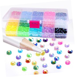 Baluue 15 Nail Art Gems Flat Back Rhinestones Set Easy Apply Nail Charms for DIY