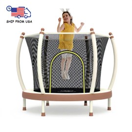 Zoshine Indoor Trampoline with Ball Pit and Fun Small Jumping Bed for Toddler Sensory Training and Home UseColor: Blue & Pink