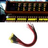 100pcs 12V Clear 5mm Prewired Light Emitting Diodes with 20cm