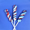 Sweetzo Red, White and Blue Twist Candy Lollipops, Bulk Individually