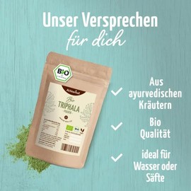Triphala Powder Organic (500g) Ayurveda from Achterhof