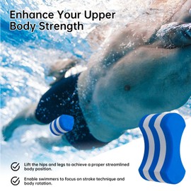 Premium Pull Buoy Leg Float Set with Kickboard - Ergonomic Design for Adults and Beginners, Improves Arm Strike, Builds Upper Body Strength, Made of Durable EVA Material, Ideal