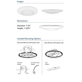Progress Lighting P8222-28-30K Led Flush Mount, White