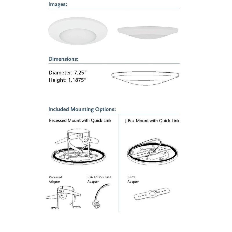 Progress Lighting P8222-28-30K Led Flush Mount, White