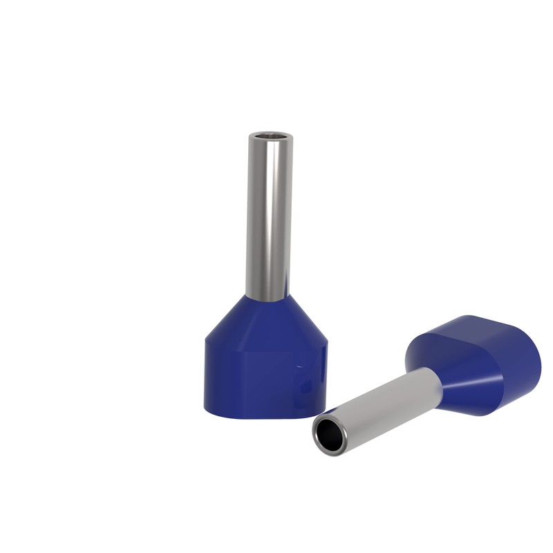 Twin Ferrules 0.5-16 mm² wire end sleeves insulated: (100 pieces,